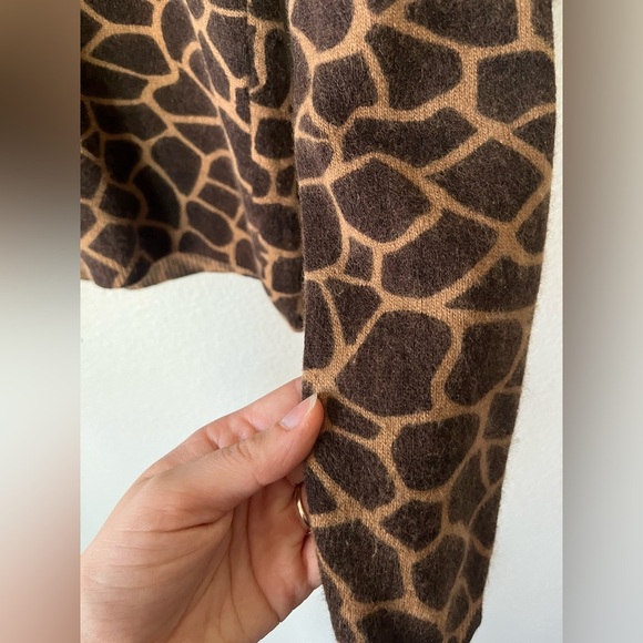 Vintage Causal Corner Giraffe Lambswool & Rabbit Fur Sweater Women Size S - Picture 7 of 13